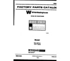 White-Westinghouse WAL129P1A1 front cover diagram