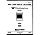 White-Westinghouse GF300NW4 cover page diagram