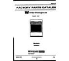 White-Westinghouse GF620ND4 cover page diagram