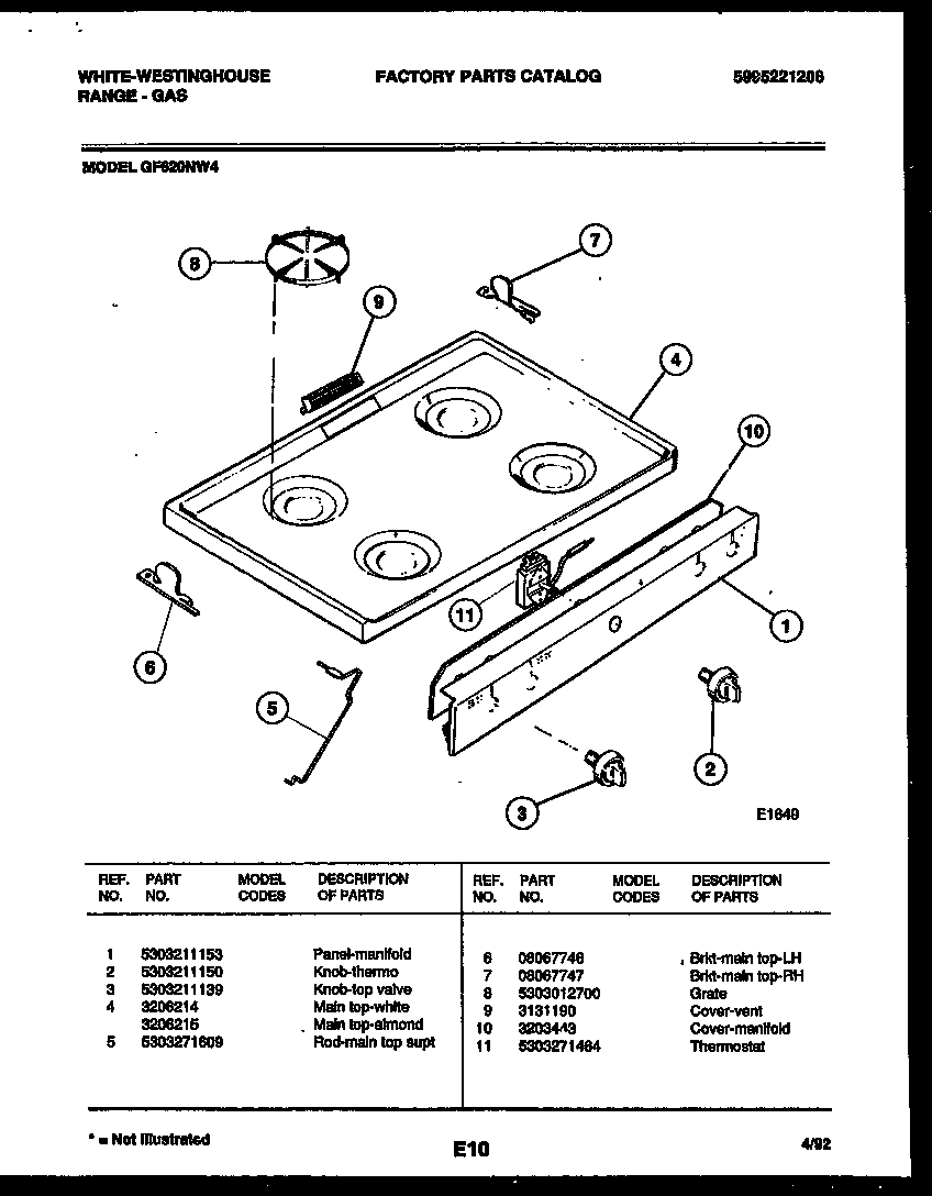 COOKTOP PARTS