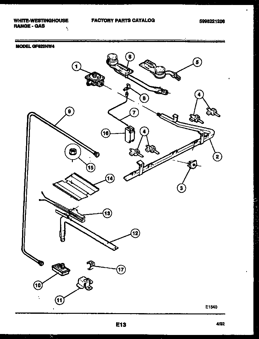 BURNER, MANIFOLD AND GAS CONTROL