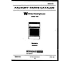 White-Westinghouse GF830ND4 cover page diagram