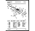 White-Westinghouse GF830ND4 broiler drawer parts diagram