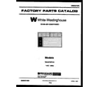 White-Westinghouse WAC072P7A1 front cover diagram