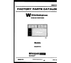 White-Westinghouse WAC067P7A1 front cover diagram