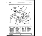 White-Westinghouse GF740NW6 cooktop parts diagram