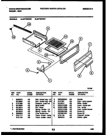 Broiler drawer parts