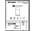 White-Westinghouse RT174MCD1 cover page diagram
