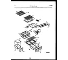 White-Westinghouse RT174MCW1 shelves and supports diagram
