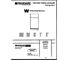 White-Westinghouse RTG216NLW1 cover page diagram