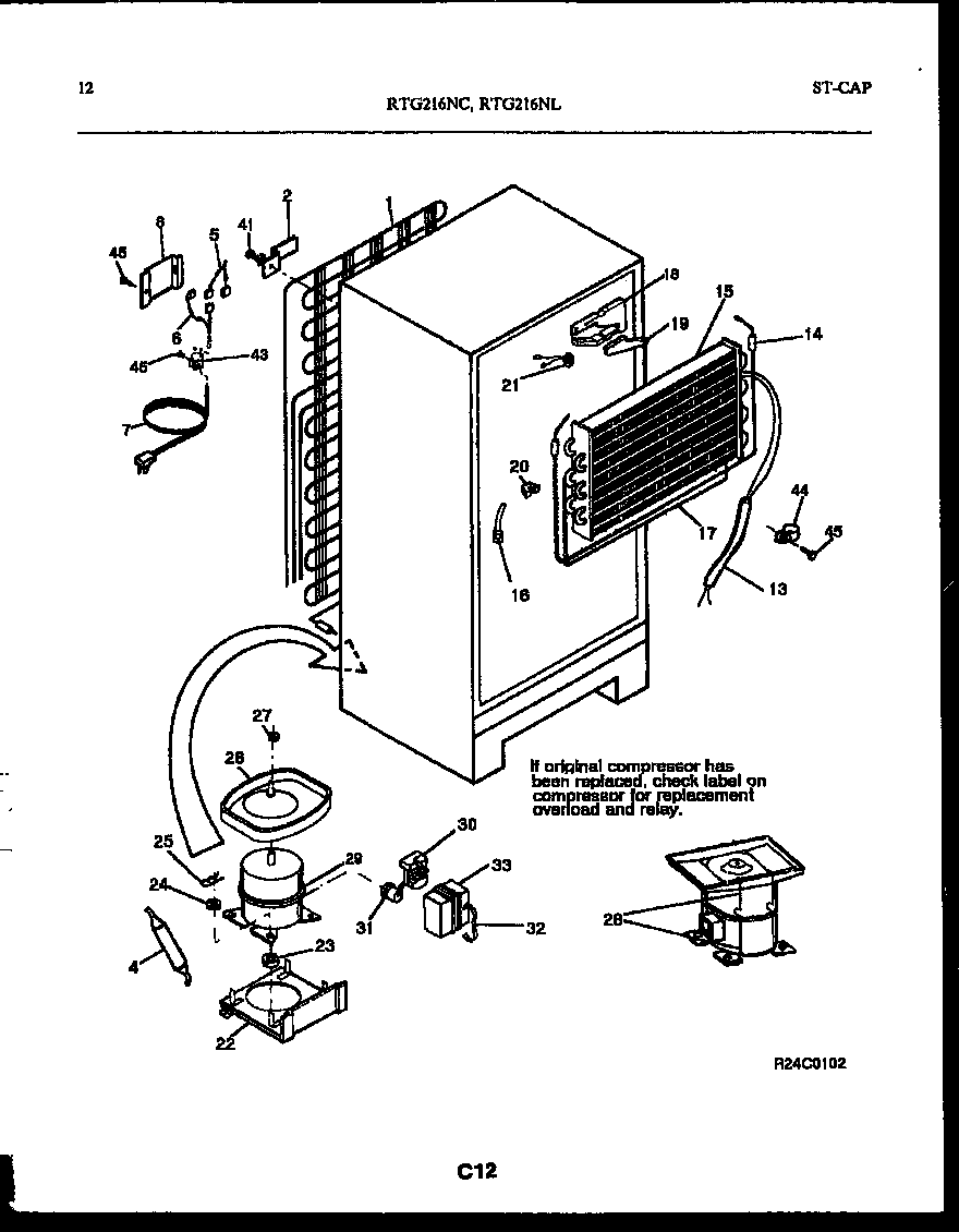 System and automatic defrost parts