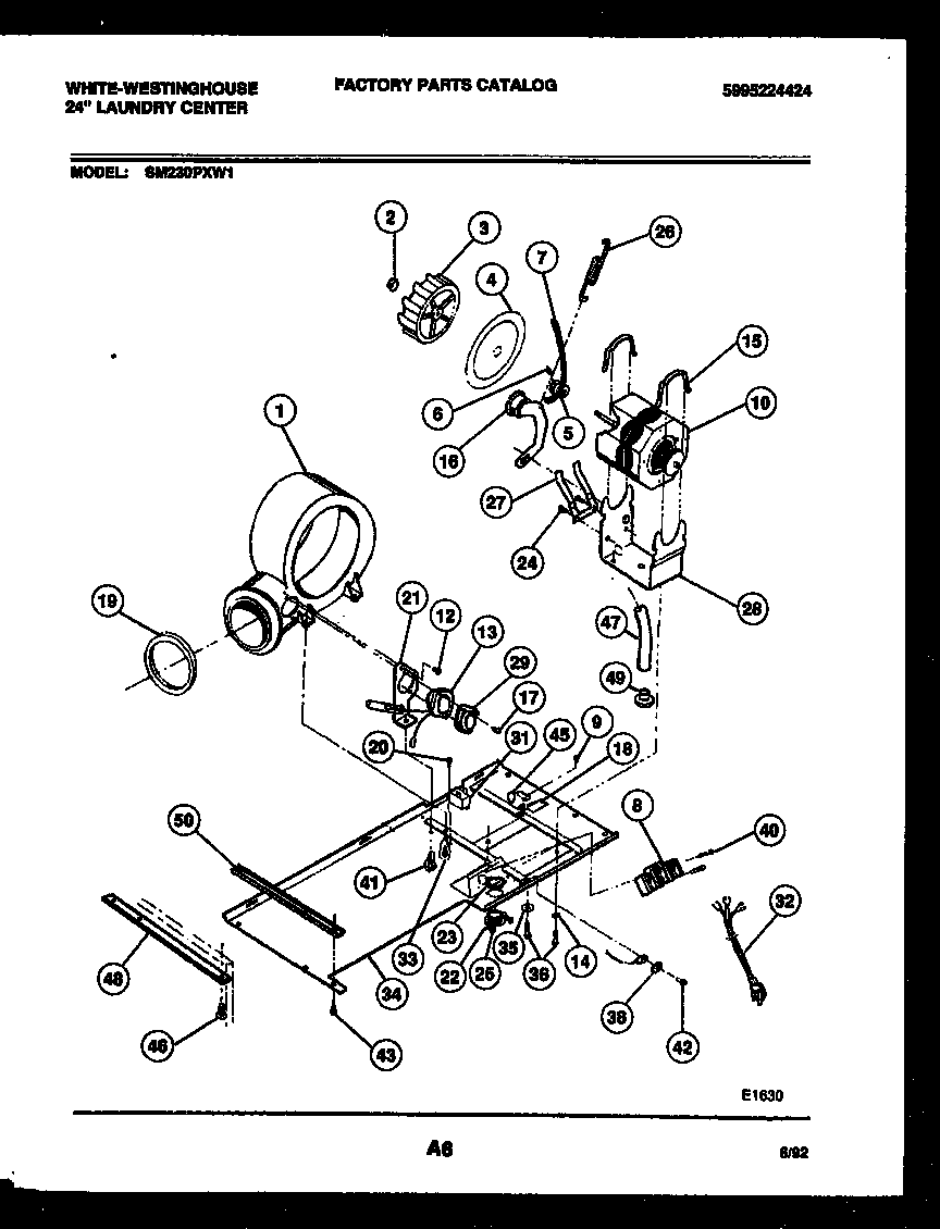 DRYER MOTOR, BLOWER AND BELT