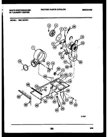Dryer motor, blower and belt