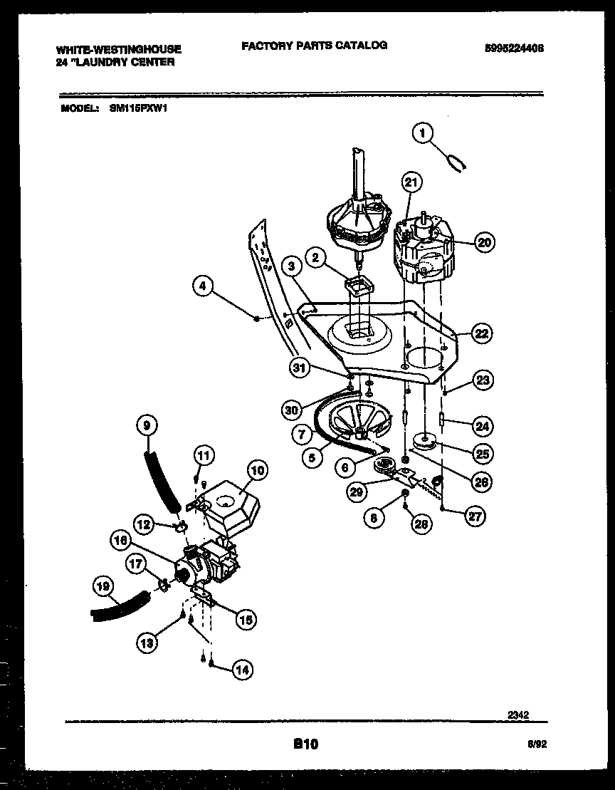 Washer drive system and pump