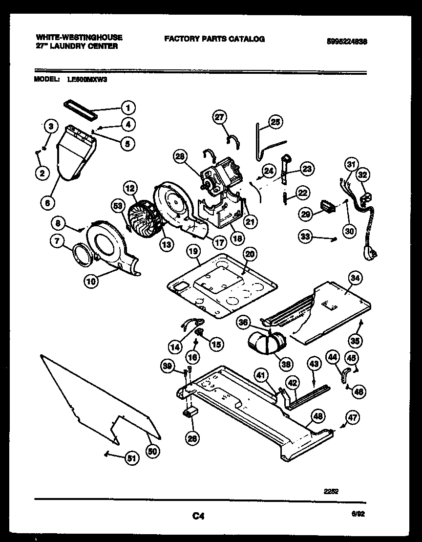 Motor and blower parts