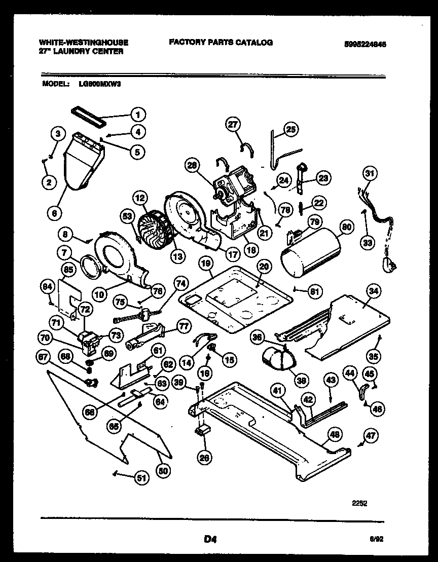 Motor and blower parts
