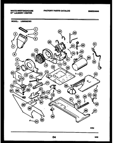 Motor and blower parts