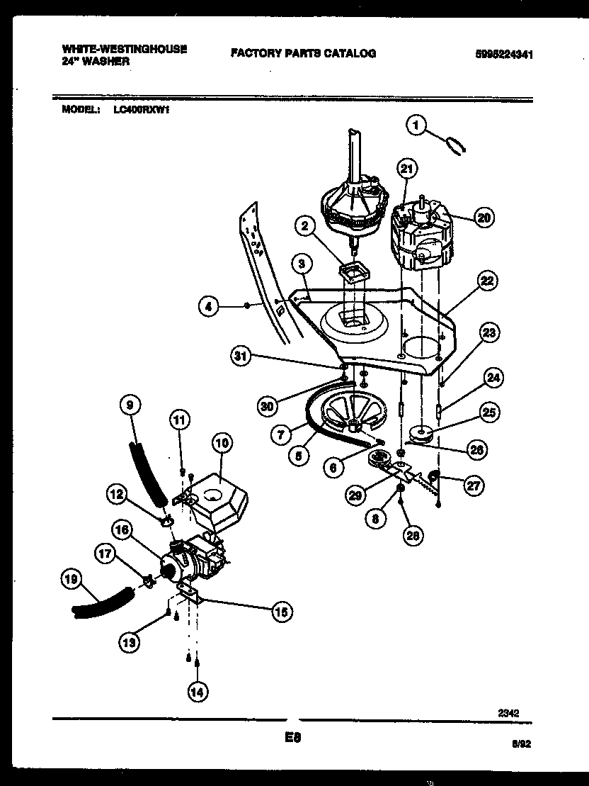 Washer drive system and pump