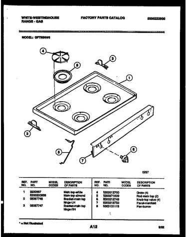 Cooktop parts