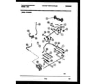 White-Westinghouse GF750NW6 burner, manifold and gas control diagram