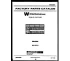 White-Westinghouse MAL123P1A1 front cover diagram