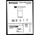 White-Westinghouse RT163SLW0 cover page diagram