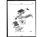 White-Westinghouse RT163SCW0 shelves and supports diagram