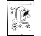 White-Westinghouse RT163SCD0 system and automatic defrost parts diagram
