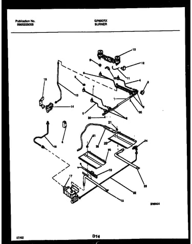 Burner, manifold and gas control
