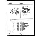 White-Westinghouse GF690RXW1 cooktop and drawer parts diagram