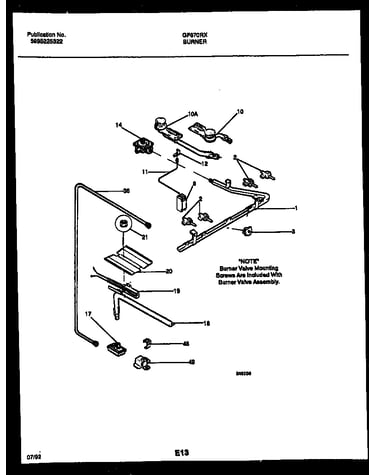 Burner, manifold and gas control