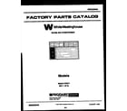 White-Westinghouse WAH117P2T1 front cover diagram