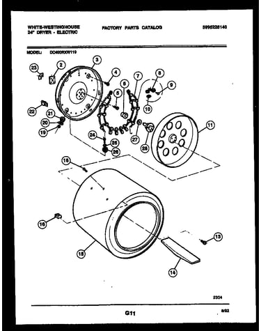 Housing, heater and drum