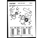 White-Westinghouse DC400RXW119 blower and drive parts diagram
