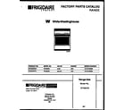 White-Westinghouse GF630RXW1 cover page diagram