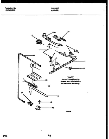 Burner, manifold and gas control