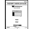 White-Westinghouse WAH074P7T1 front cover diagram