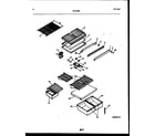 White-Westinghouse RT215SLD0 shelves and supports diagram