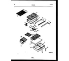 White-Westinghouse RT215SCD0 shelves and supports diagram