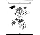 White-Westinghouse RT216SCD0 shelves and supports diagram