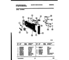White-Westinghouse SU182NXR2 console and control parts diagram