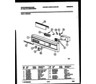 White-Westinghouse SU880RXR1 console and control parts diagram