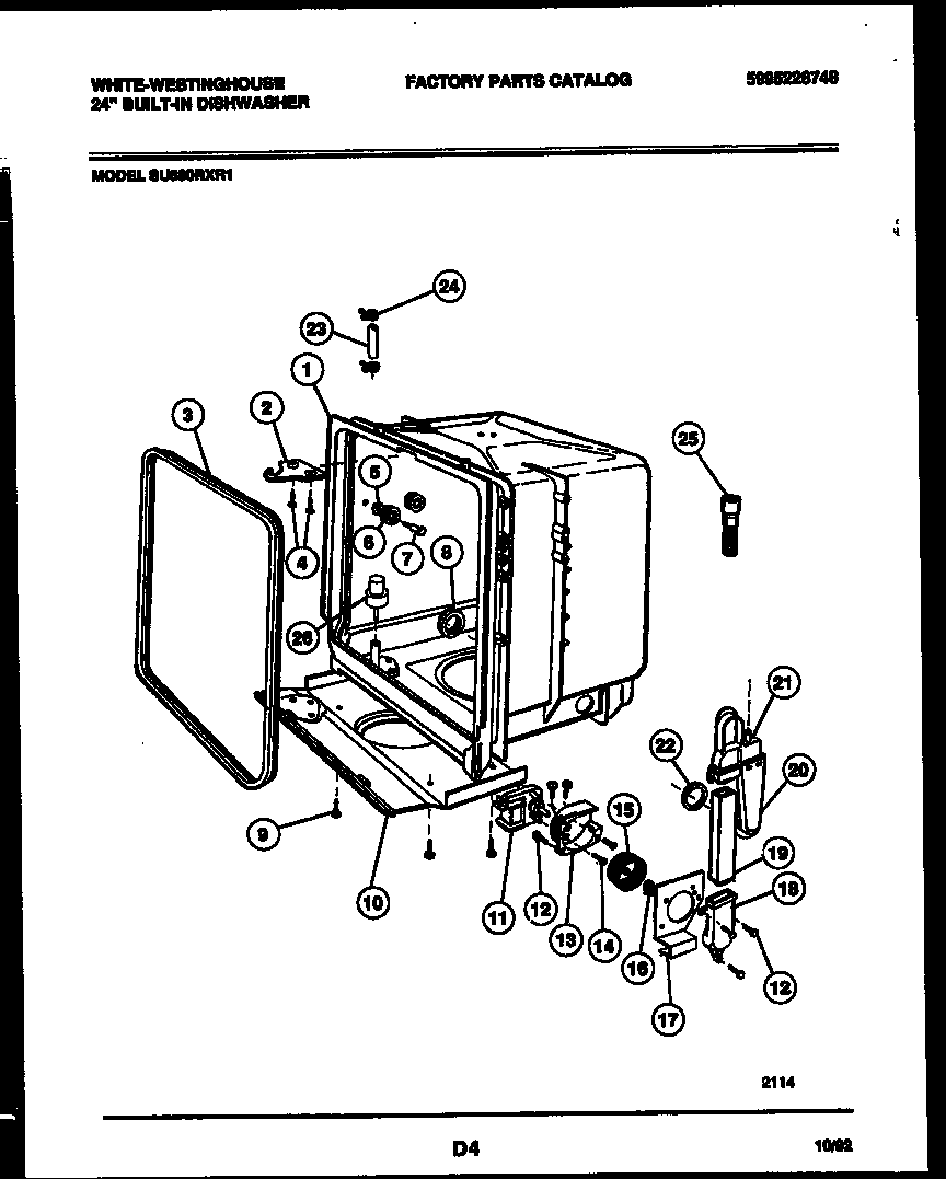 TUB AND FRAME PARTS