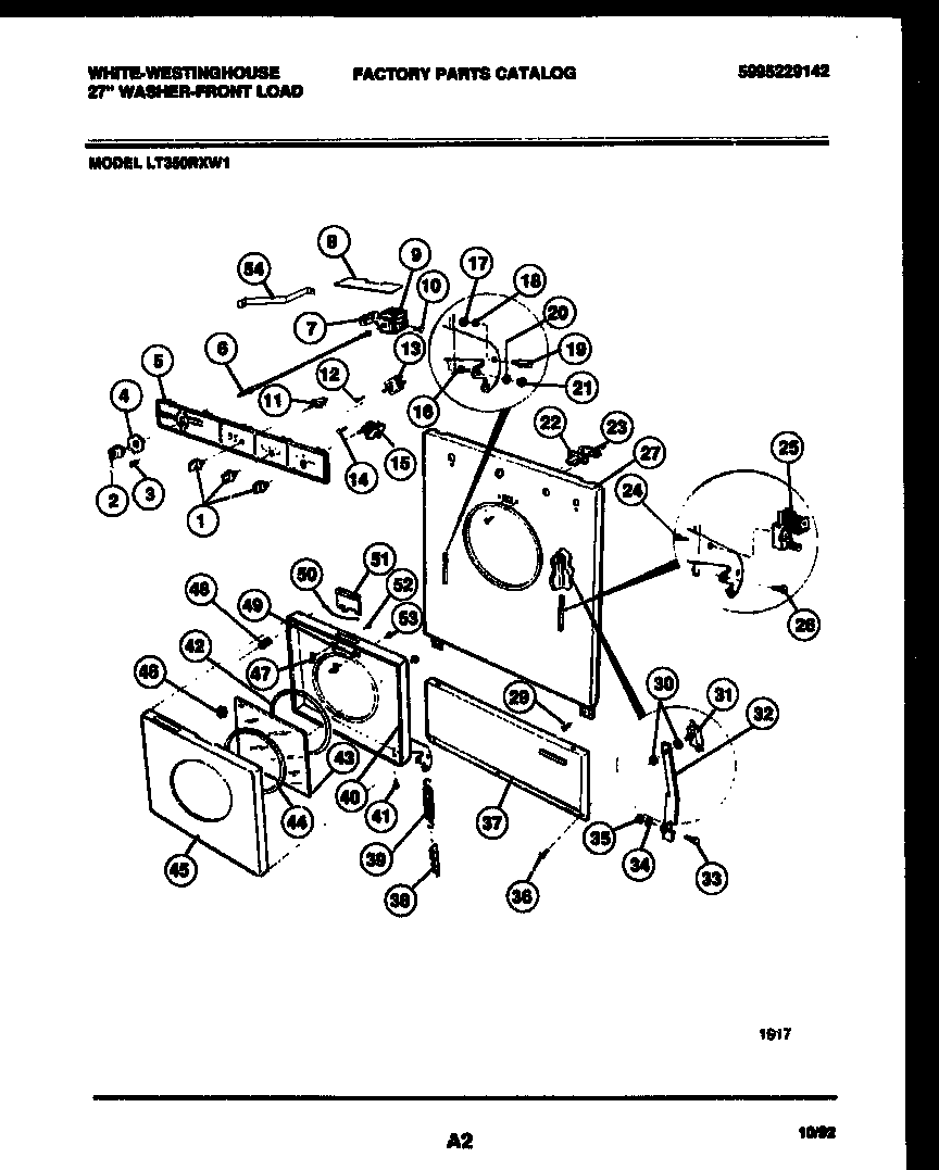 Console, control and door parts