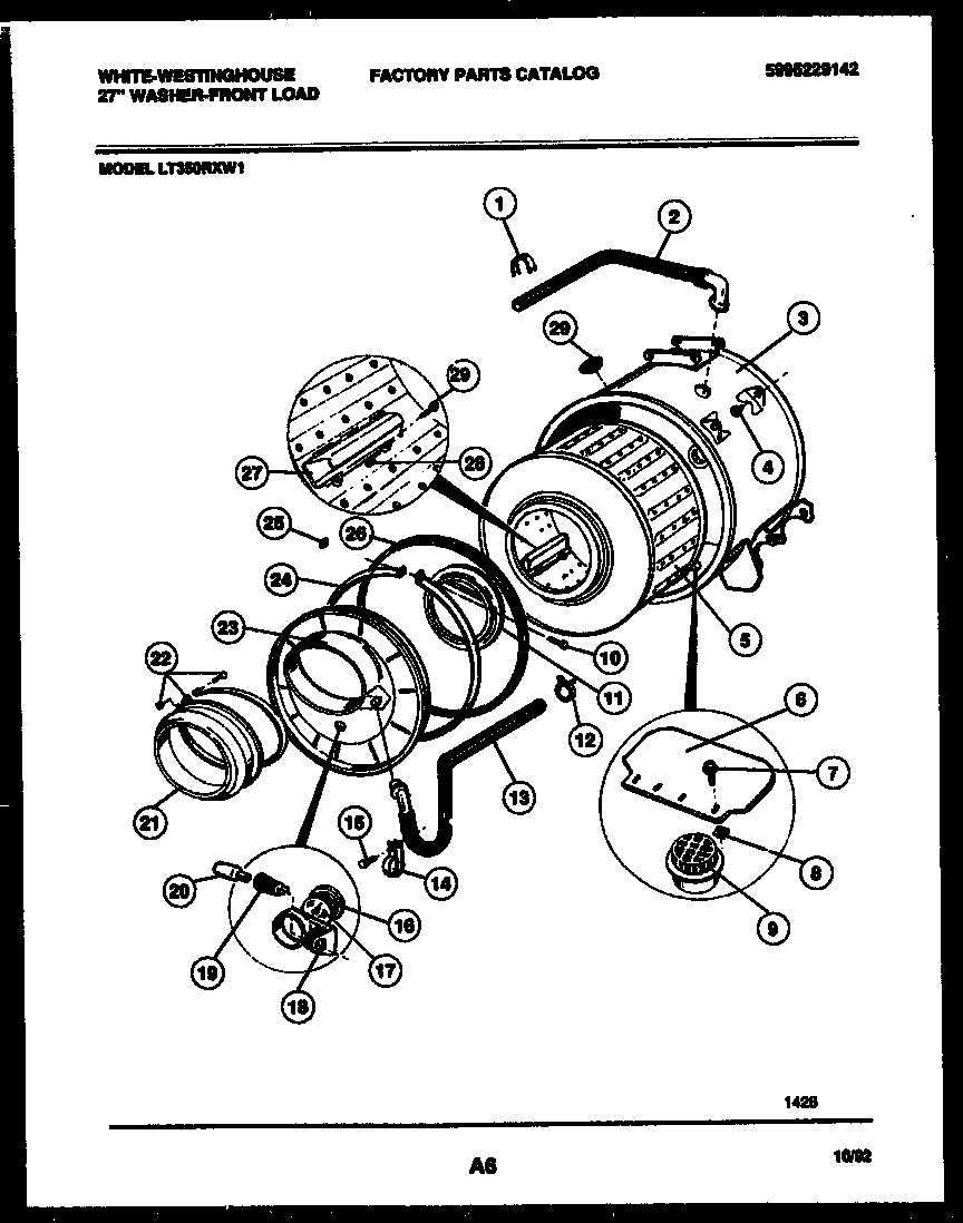 TUB AND COMPONENT PARTS