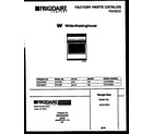 White-Westinghouse GF610RXW1 cover page diagram