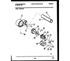 White-Westinghouse DG640KXW6 blower and drive parts diagram