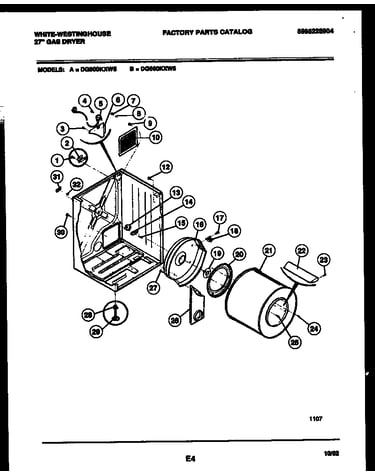 Cabinet and component parts