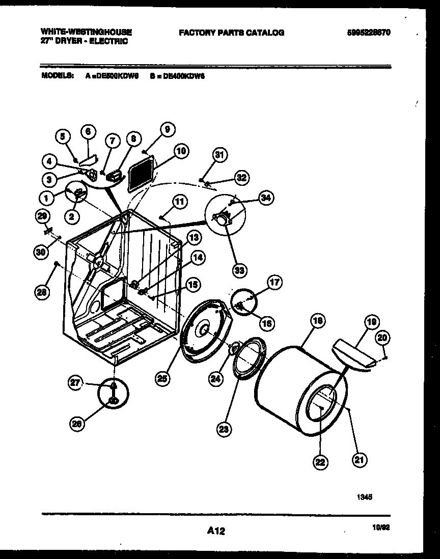 Cabinet and component parts