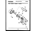 White-Westinghouse DE800KDW5 blower and drive parts diagram